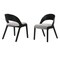 Armen Living Polly Mid-Century Gray Upholstered Dining Chairs in Black Finish, PK2 LCPLSIGRBL - alternate 1